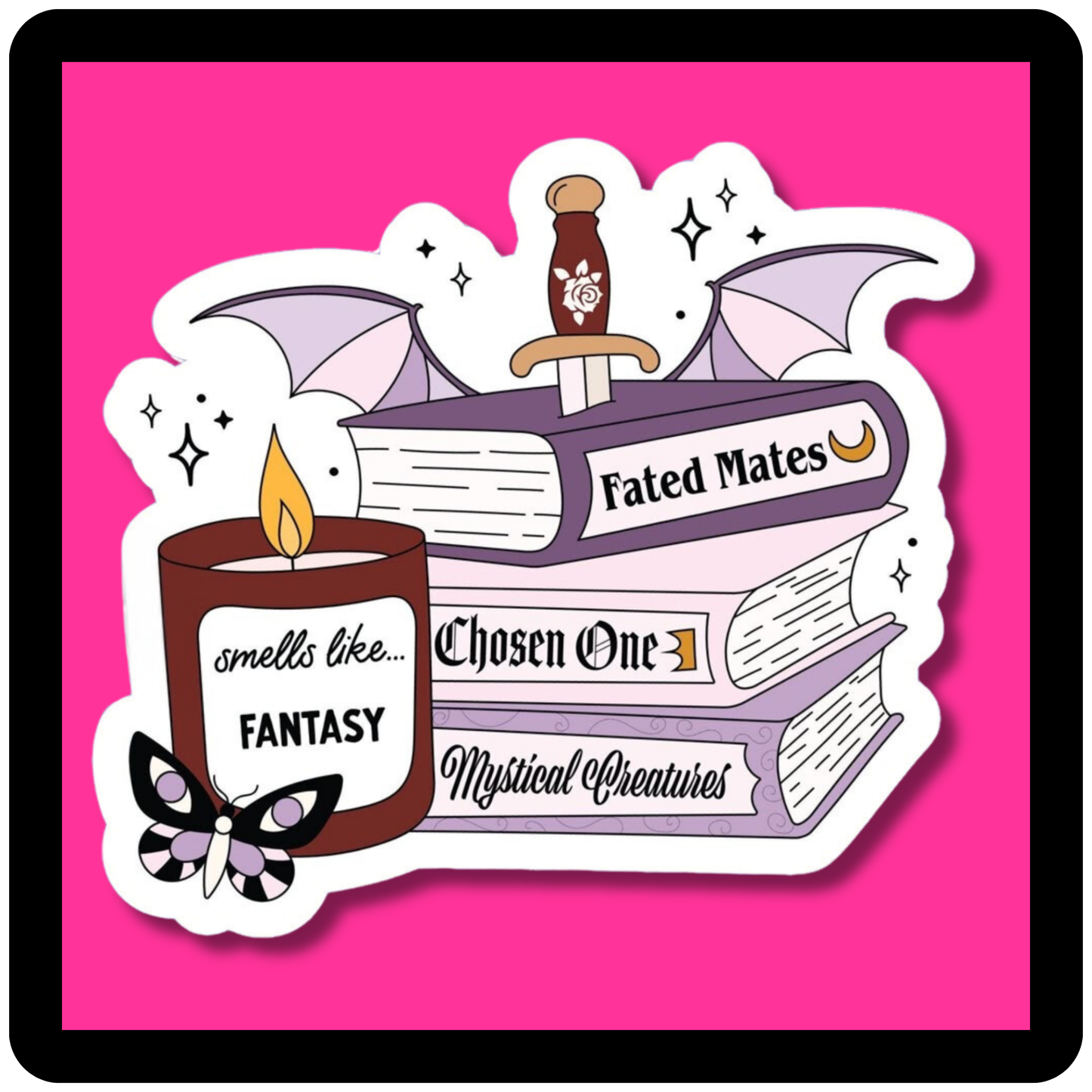Fated Mates, Chosen One, Mystical Creatures, Smells Like Fantasy Candle Sticker