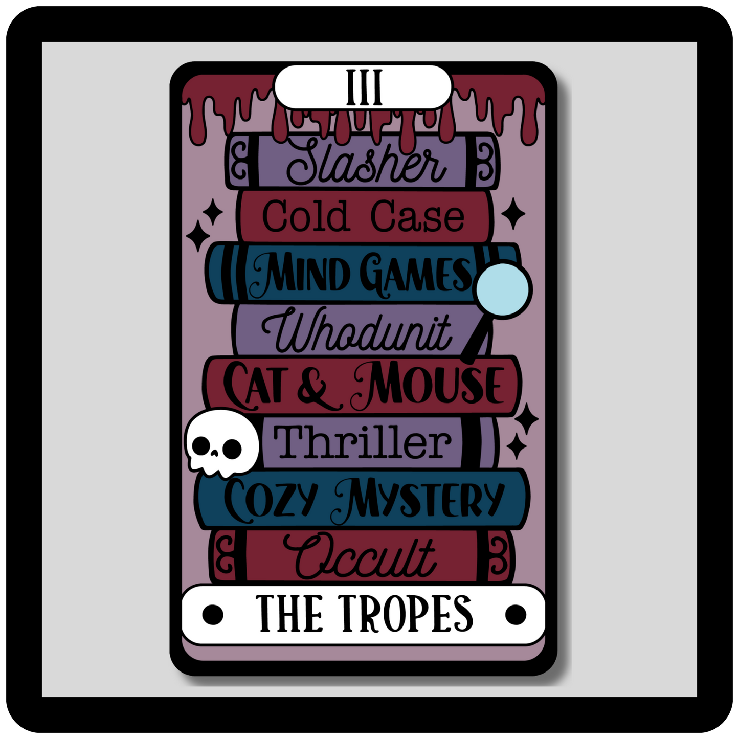 The Thriller Tropes Tarot Card Sticker