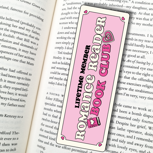 Romance Reader Book Club| Admit One| Bookmark
