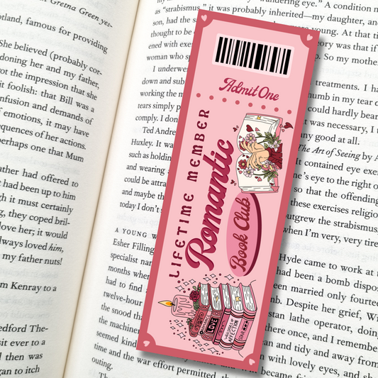Romantic Book Club| Admit One| Bookmark