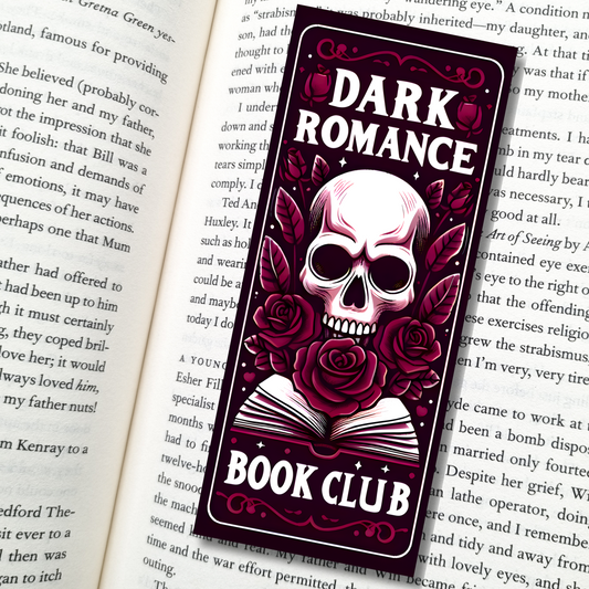 Dark Romance Book Club| Skull & Roses| Bookmark