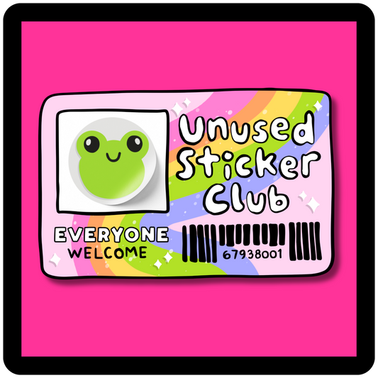Unused Sticker Club Everyone Welcome