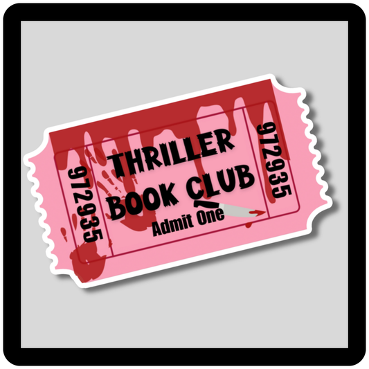 Thriller Book Club Admit One Ticket (Pink) Sticker