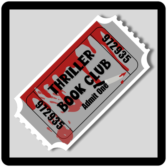 Thriller Book Club Admit One Ticket (Grey) Sticker